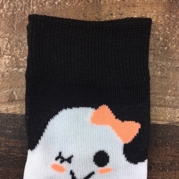 New Boo-tiful Ghost Halloween Knee High Socks 5-9 - Picture 3 of 5